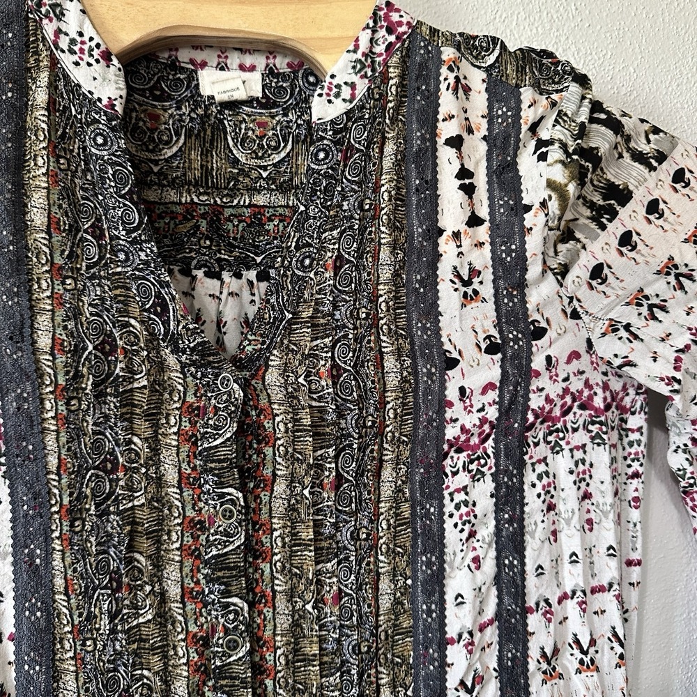 Anthropologie Tiny Dress Womens Small Gaina Floral Drop Waist Long Sleeve‎ Boho - Picture 3 of 9